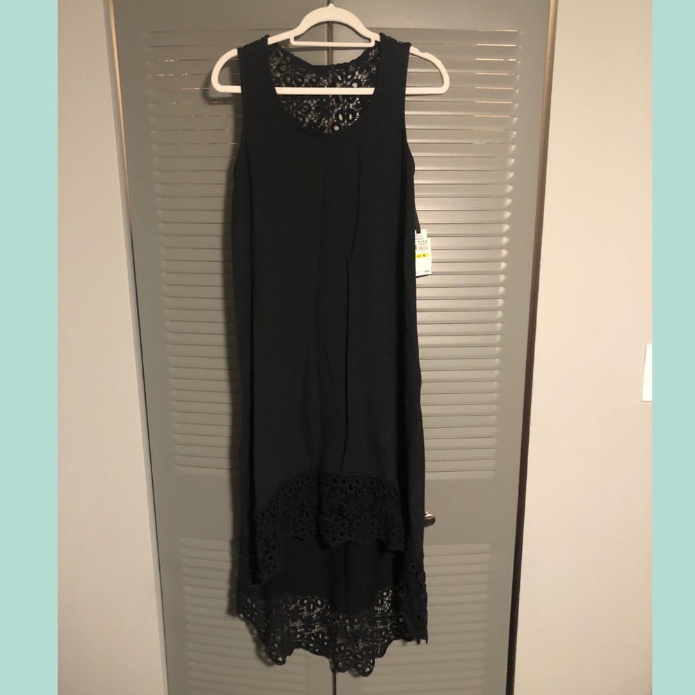 Black high low dress